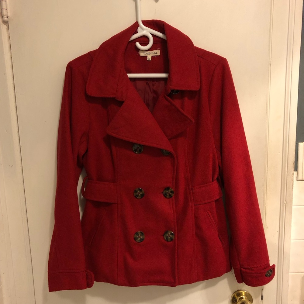 Wishful Park Red Pea Coat